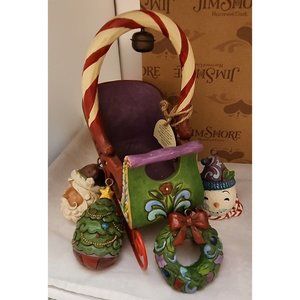 Jim Shore 4031689 "Jingle All the Way" Set of 5 Winter sleigh with ornaments